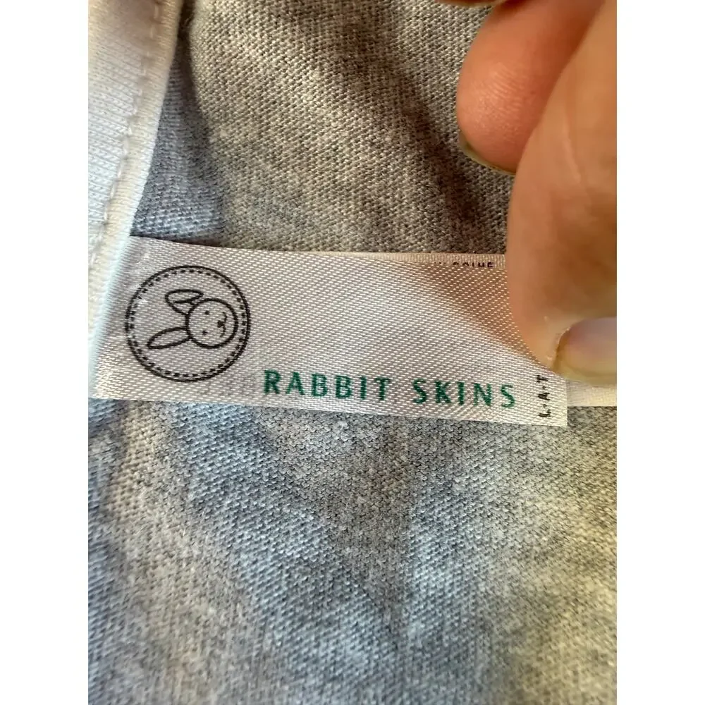 Ritz-Carlton Baby Bib Gray Heather White Striped Bow Tie Infant Rabbit Skins